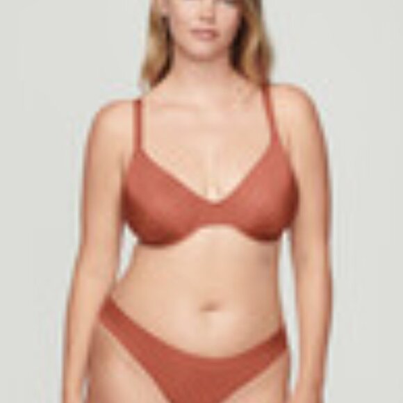 CUUP The Triangle - Micro Women's  Clay light Brown Bra size 32H - Picture 1 of 14